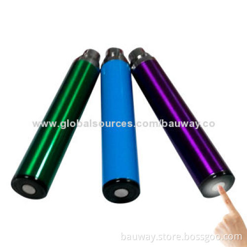 Bauway Patent Skin Touch eGo-C Twist New E Cigarette Batteries with 3.7V Voltage, 73*14mm Size